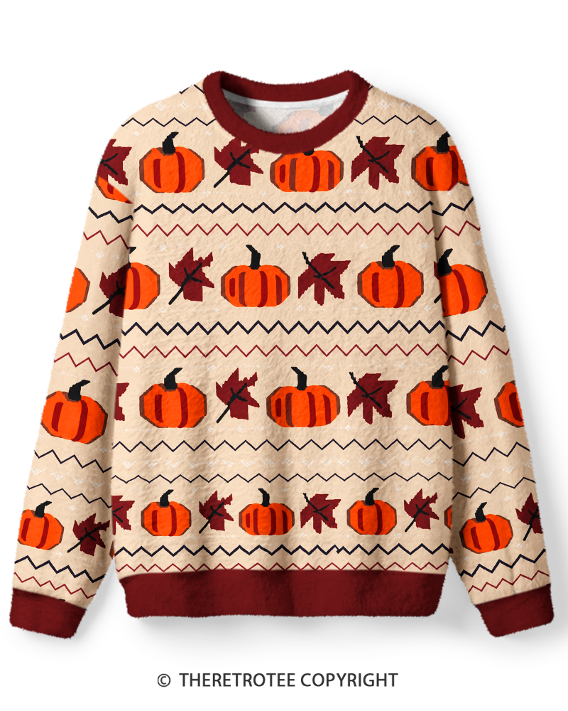 TheRetroTee Retro Pumpkin Maple Sweater