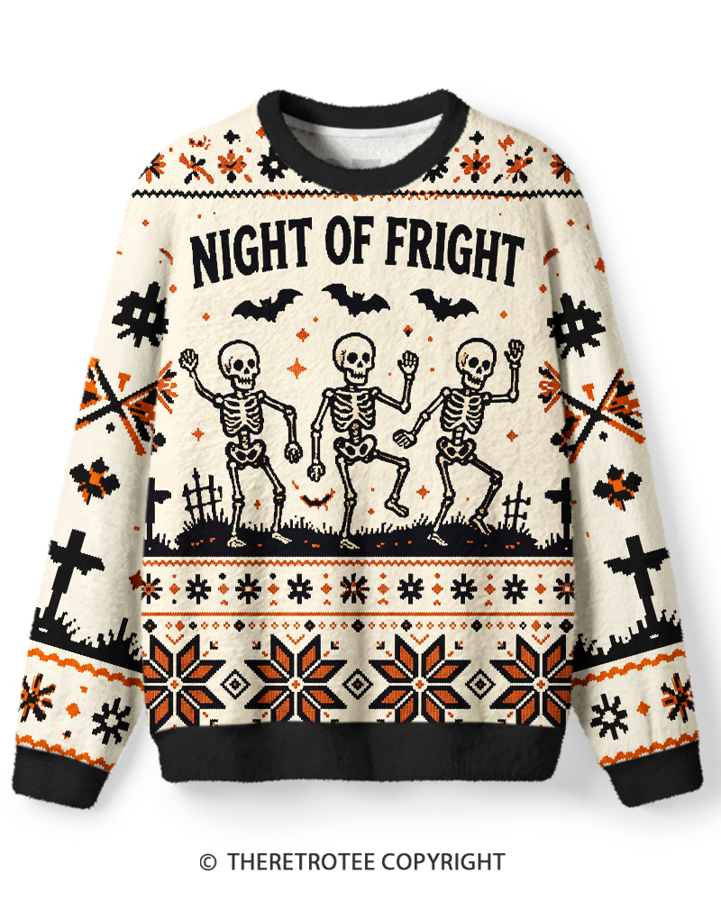 TheRetroTee Halloween night for fight Sweater