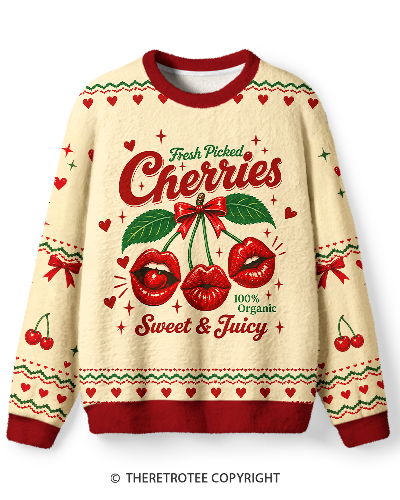 TheRetroTee Organic Cherry Kiss Sweater