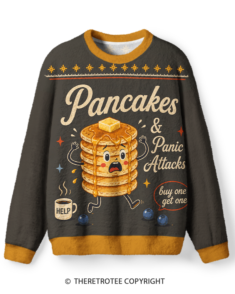 TheRetroTee Panicked Pancake  Sweater
