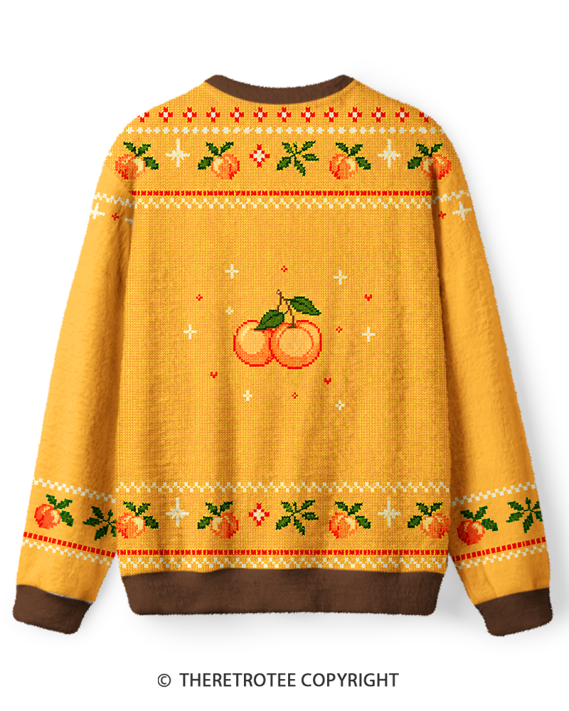 TheRetroTee Pixel  Peach Sweater