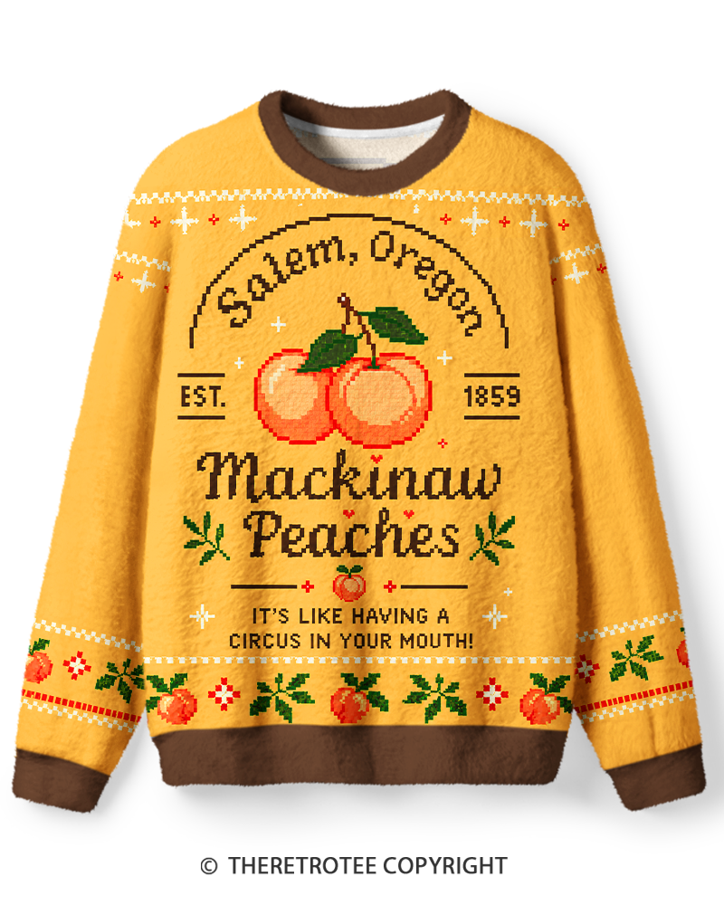 TheRetroTee Pixel  Peach Sweater