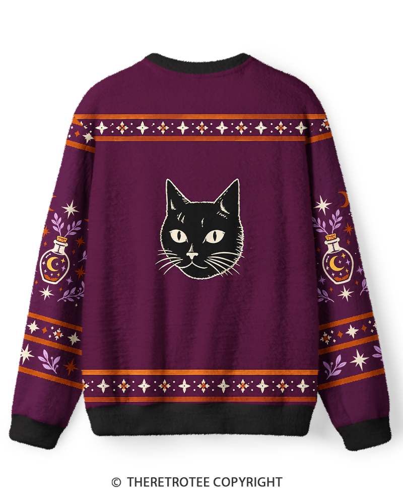 TheRetroTee Mystic Black Cat Apothecary Sweate