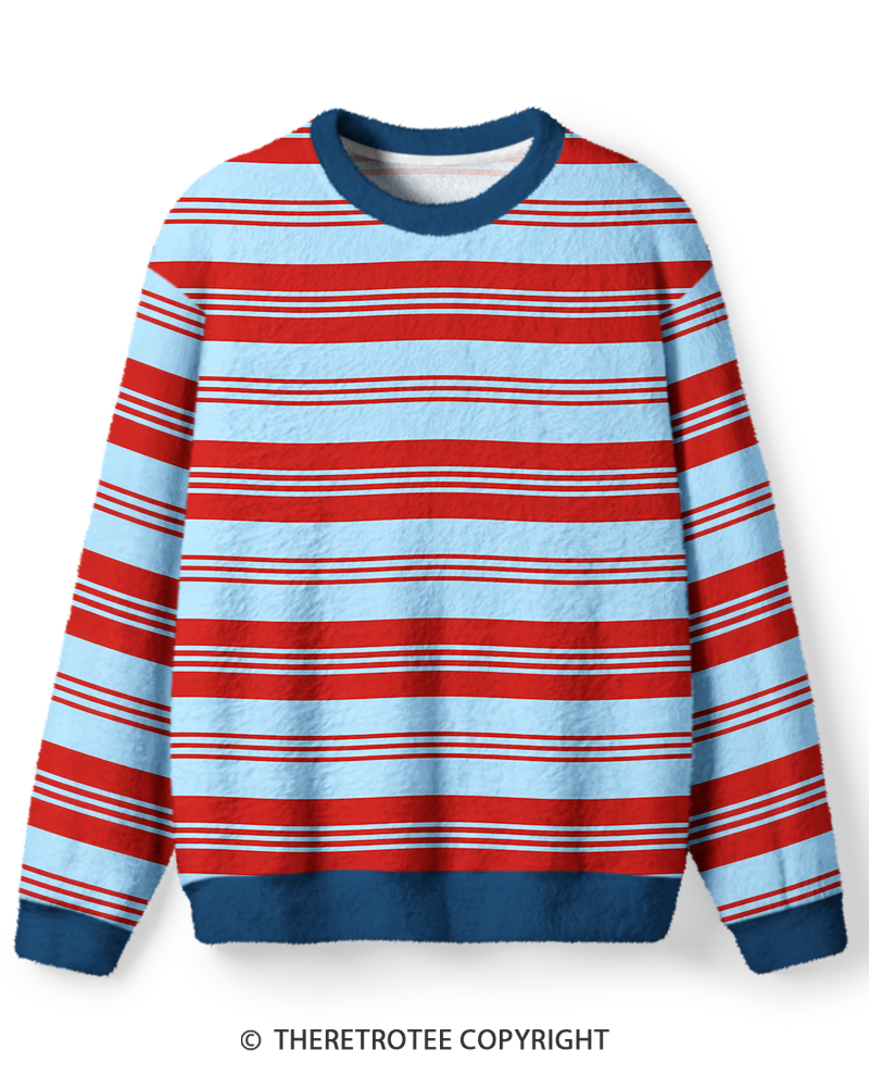 TheRetroTee  Vintage 1970s Americana Sky Stripe Sweater