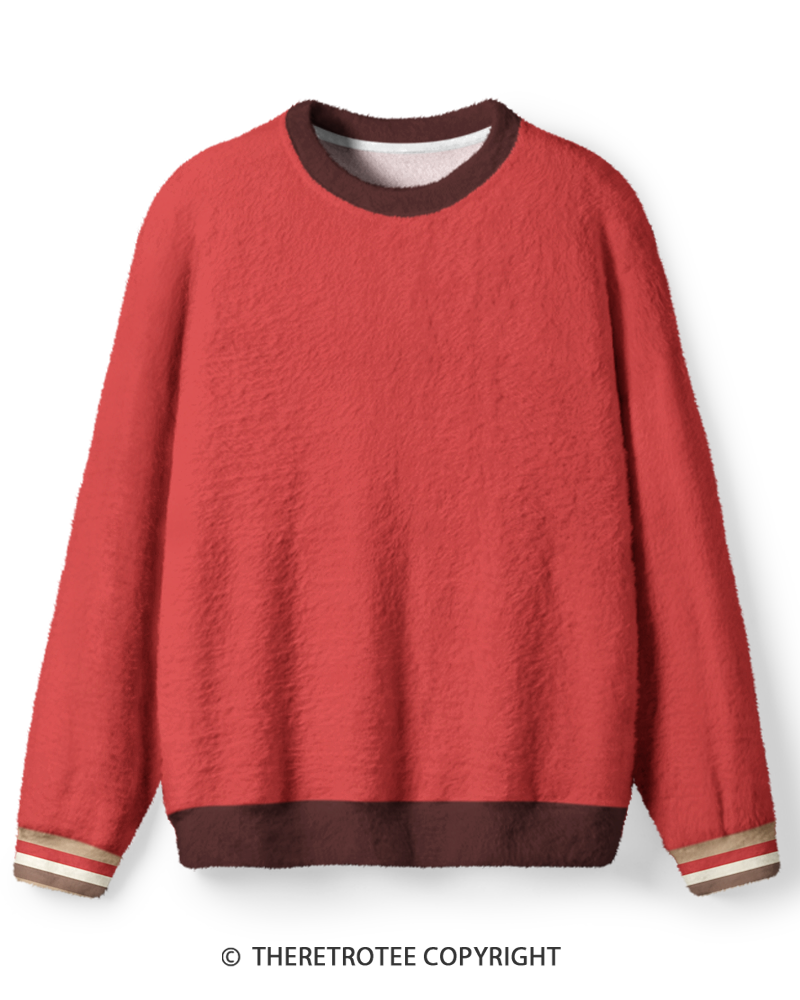 TheRetroTee Vintage 1970s Coral Sunset Sweater