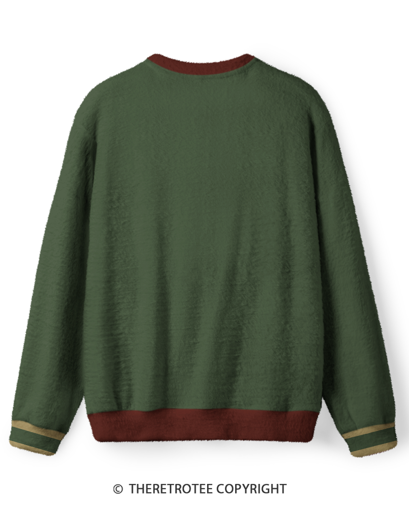 TheRetroTee Vintage 1970s Forest Green Rust Sweater
