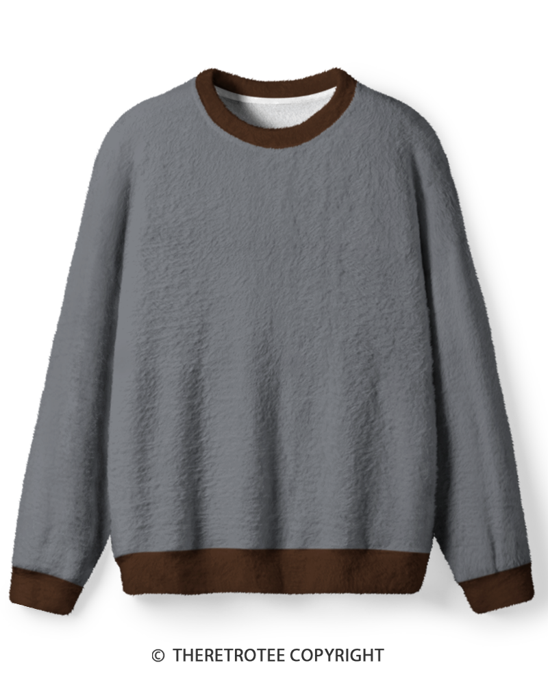 TheRetroTee Vintage 1970s Heather Gray Mocha Sweater