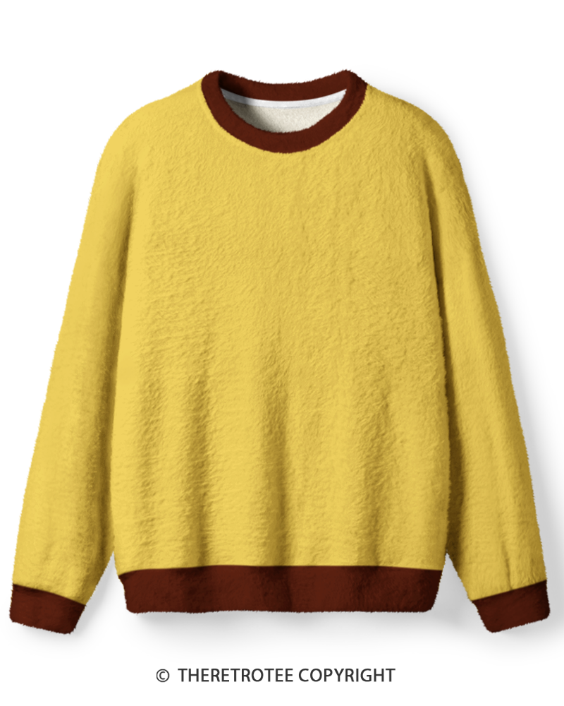 TheRetroTee Vintage 1970s Butter Yellow Rust Sweater