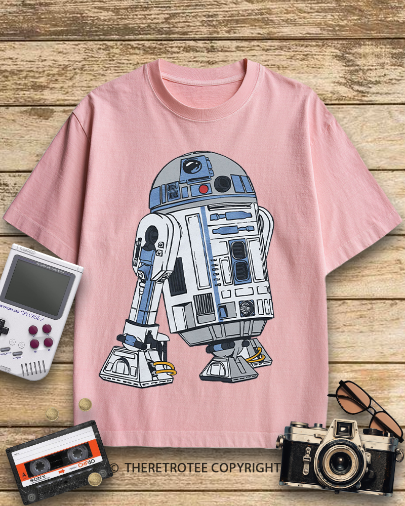 TheRetroTee R2-D2 Character 1970s Cotton T-Shirt