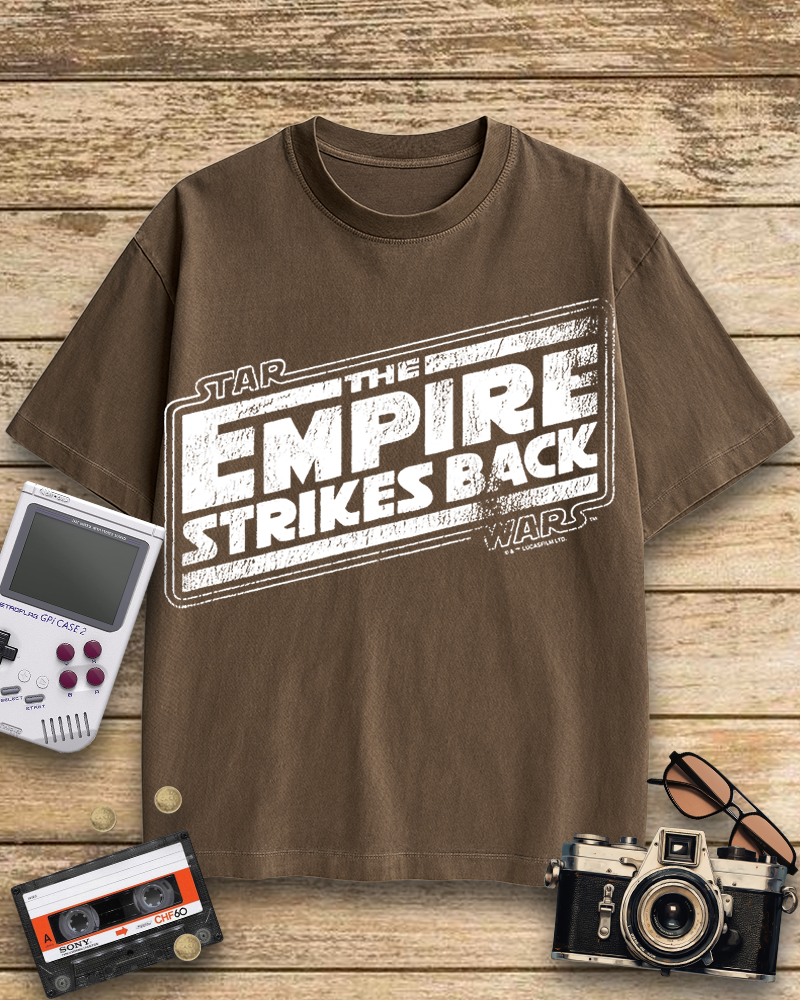 TheRetroTee The Empire Strikes Back Logo 1980s Cotton T-Shirt