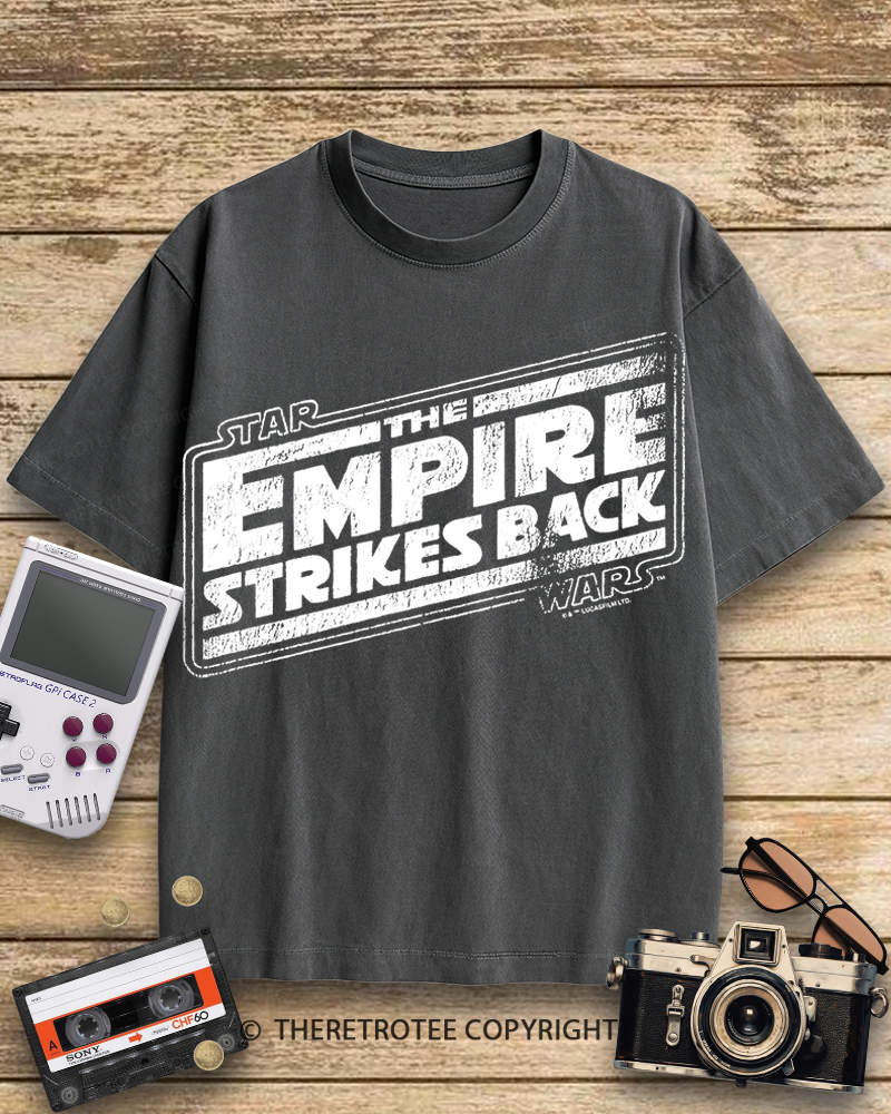 TheRetroTee The Empire Strikes Back Logo 1980s Cotton T-Shirt