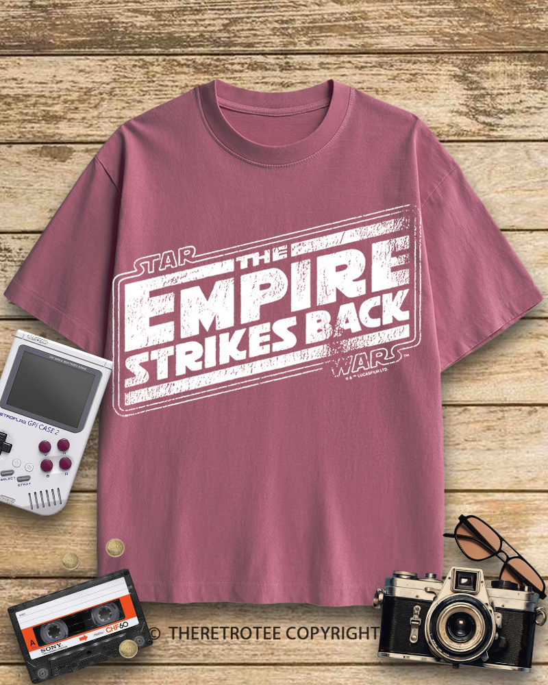 TheRetroTee The Empire Strikes Back Logo 1980s Cotton T-Shirt