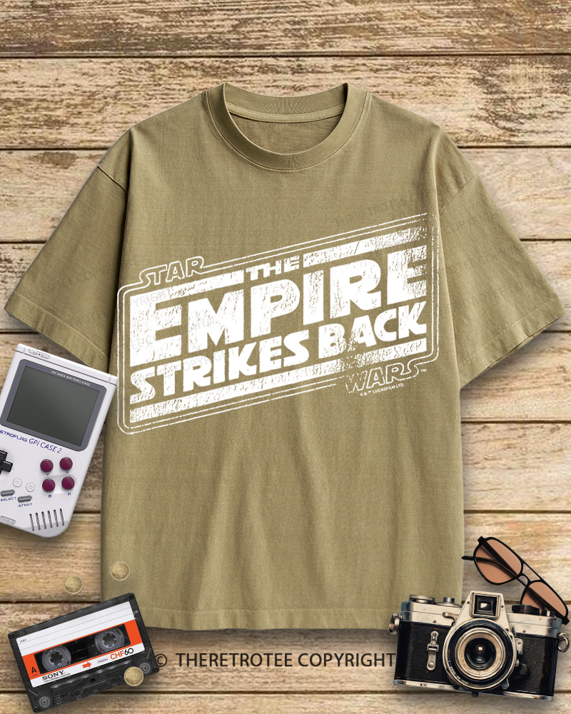 TheRetroTee The Empire Strikes Back Logo 1980s Cotton T-Shirt