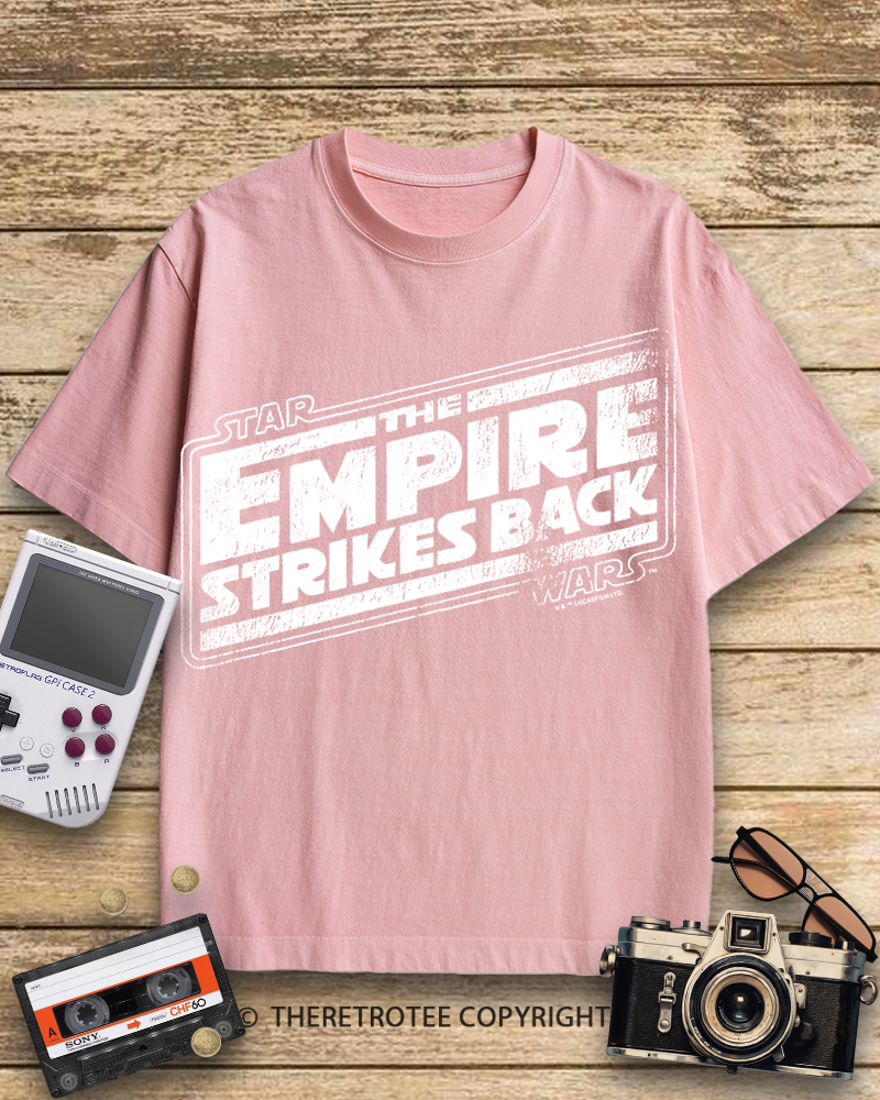 TheRetroTee The Empire Strikes Back Logo 1980s Cotton T-Shirt