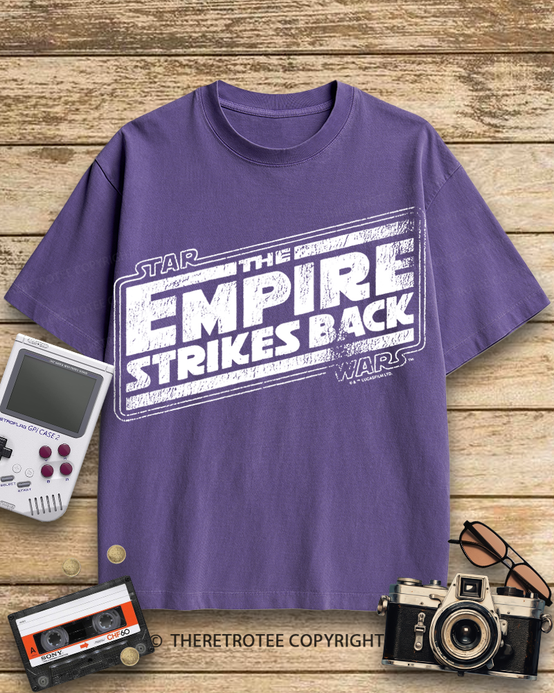 TheRetroTee The Empire Strikes Back Logo 1980s Cotton T-Shirt