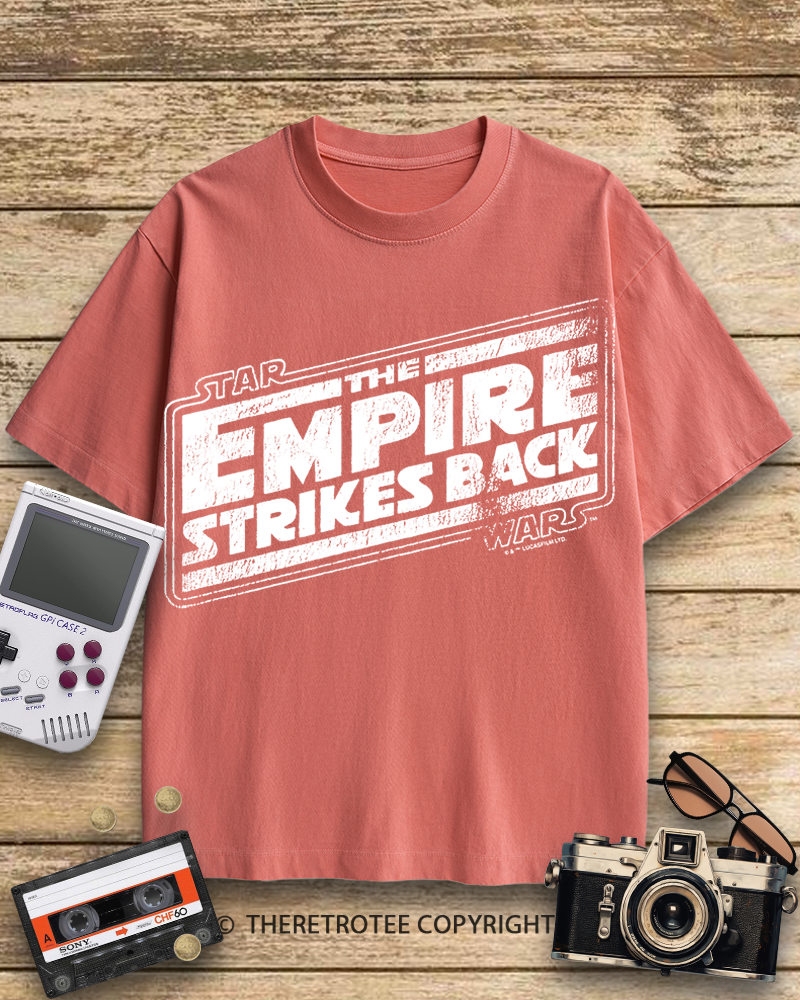 TheRetroTee The Empire Strikes Back Logo 1980s Cotton T-Shirt