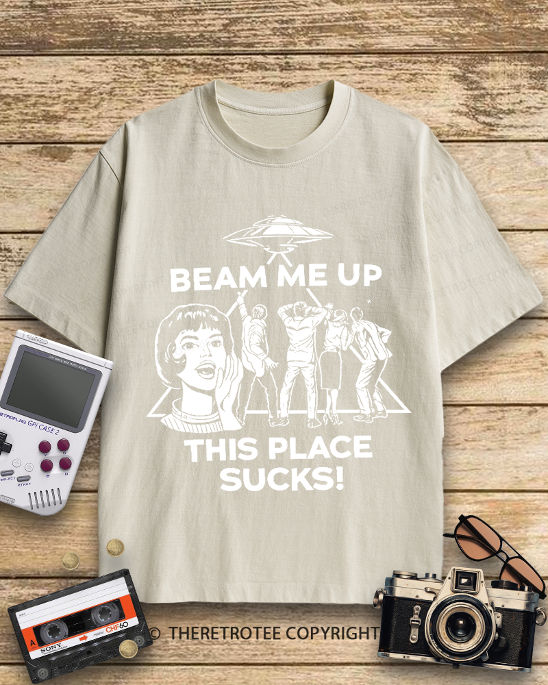 TheRetroTee Beam Me Up 1960s Cotton T-Shirt