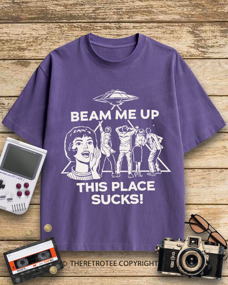 TheRetroTee Beam Me Up 1960s Cotton T-Shirt