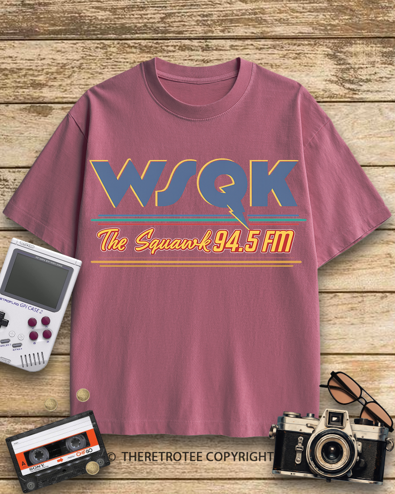 TheRetroTee WSQK Logo 1980s Cotton T-Shirt