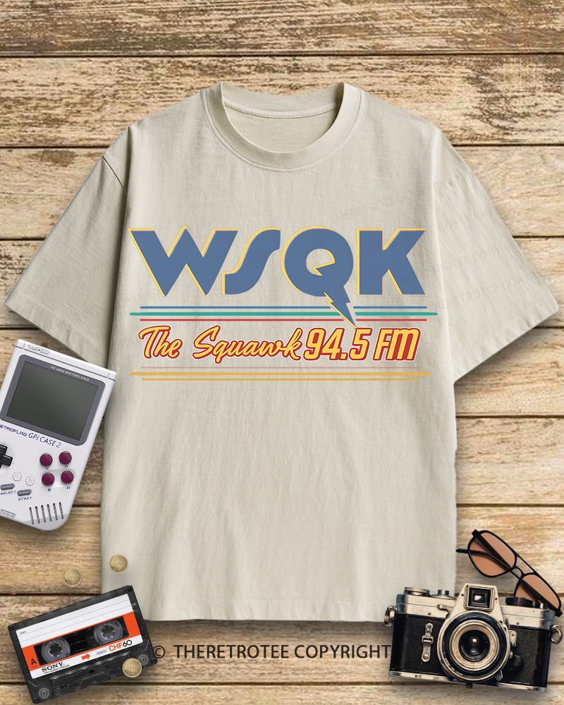 TheRetroTee WSQK Logo 1980s Cotton T-Shirt