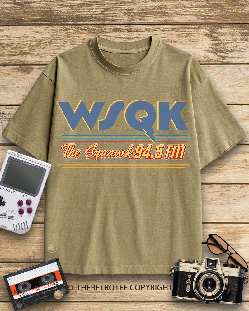 TheRetroTee WSQK Logo 1980s Cotton T-Shirt