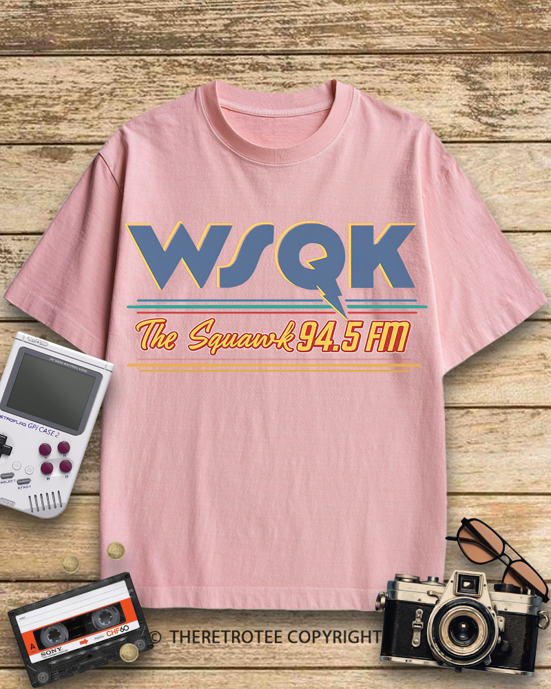 TheRetroTee WSQK Logo 1980s Cotton T-Shirt
