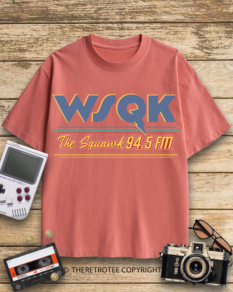 TheRetroTee WSQK Logo 1980s Cotton T-Shirt