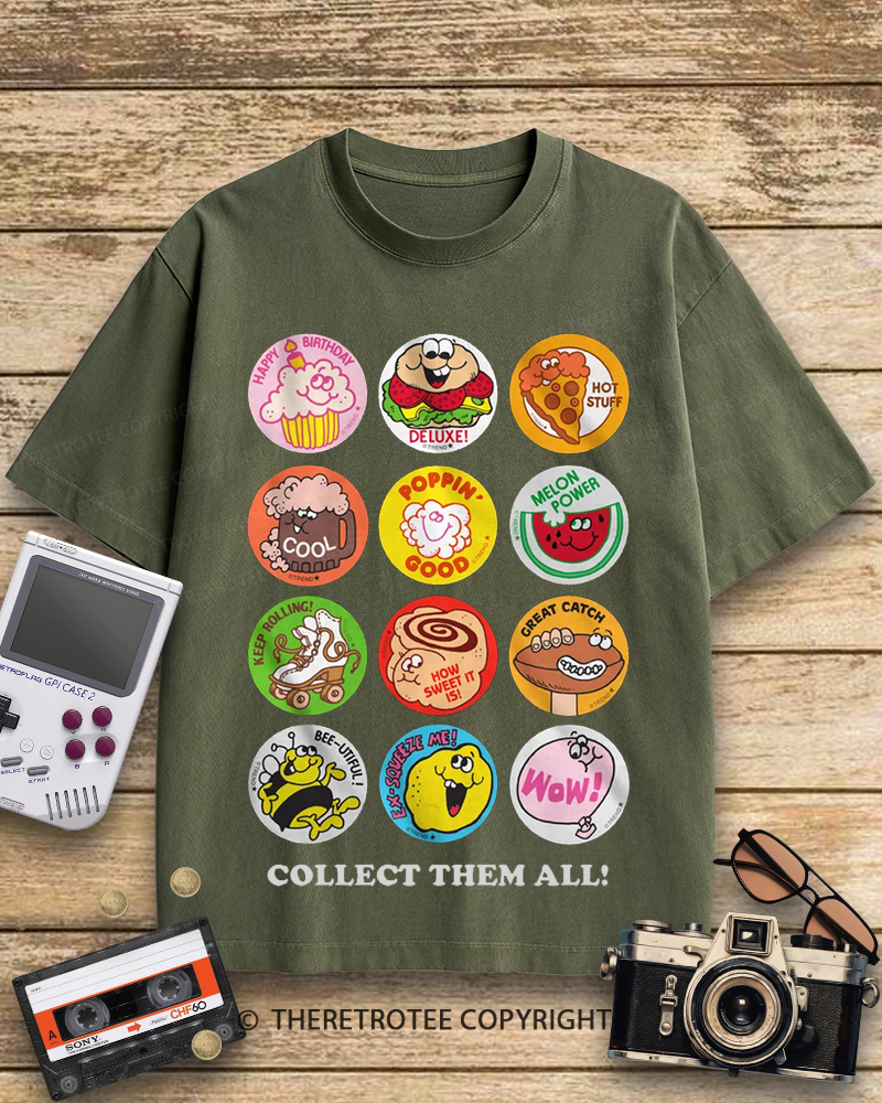 TheRetroTee Collect Them All 1980s Cotton T-Shirt