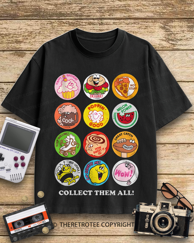 TheRetroTee Collect Them All 1980s Cotton T-Shirt