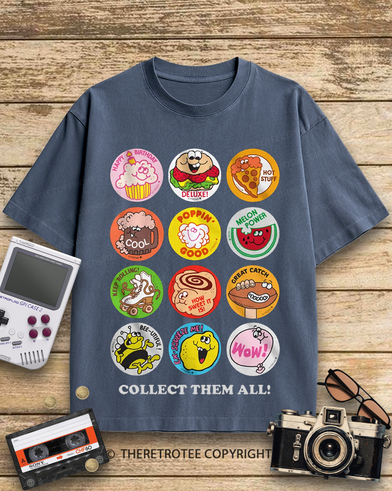 TheRetroTee Collect Them All 1980s Cotton T-Shirt