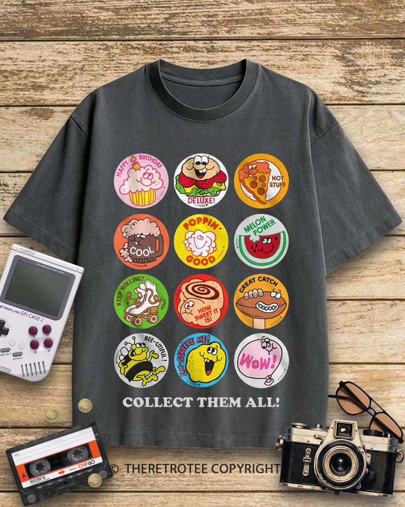 TheRetroTee Collect Them All 1980s Cotton T-Shirt