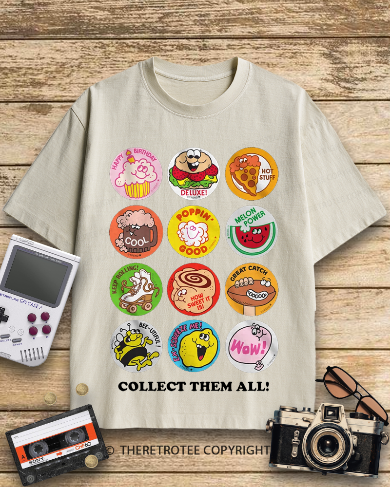 TheRetroTee Collect Them All 1980s Cotton T-Shirt