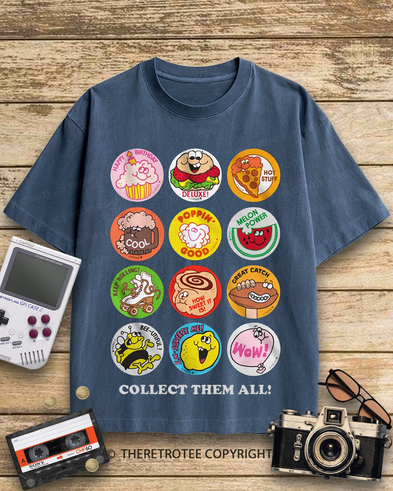 TheRetroTee Collect Them All 1980s Cotton T-Shirt