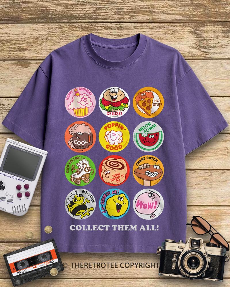 TheRetroTee Collect Them All 1980s Cotton T-Shirt