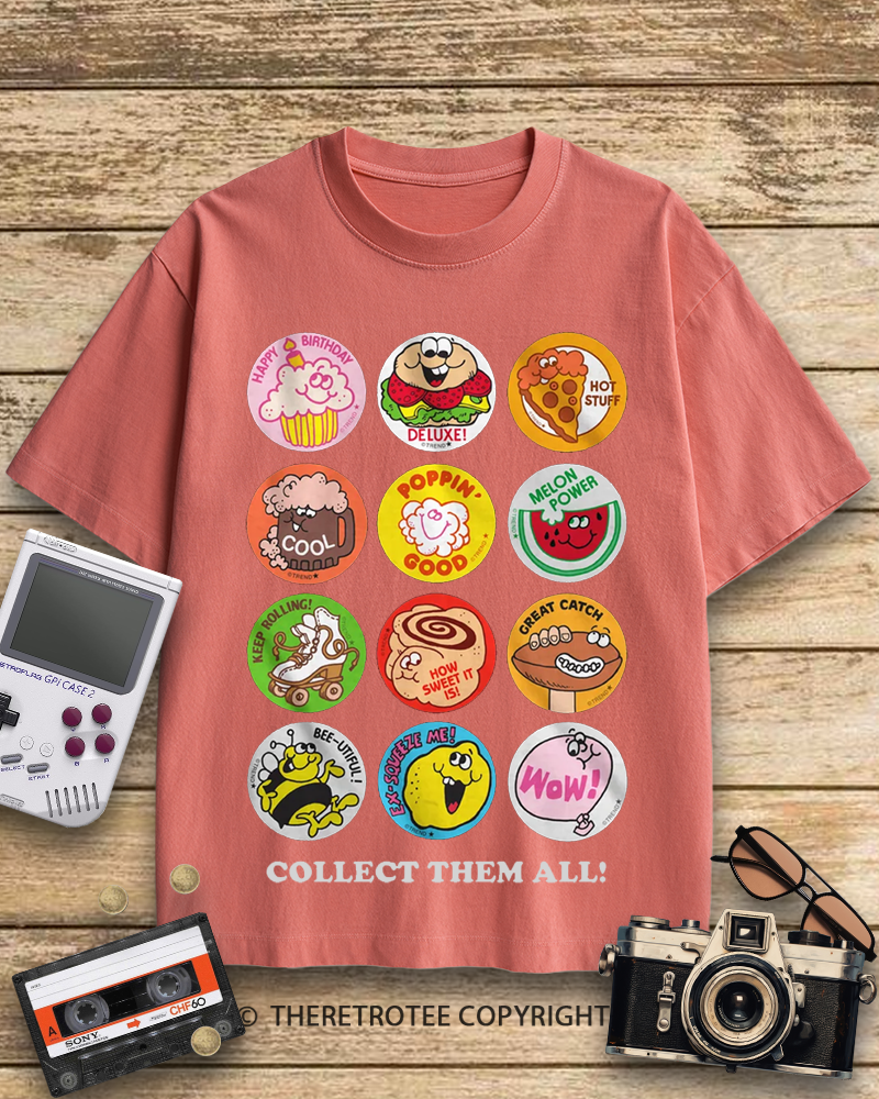 TheRetroTee Collect Them All 1980s Cotton T-Shirt