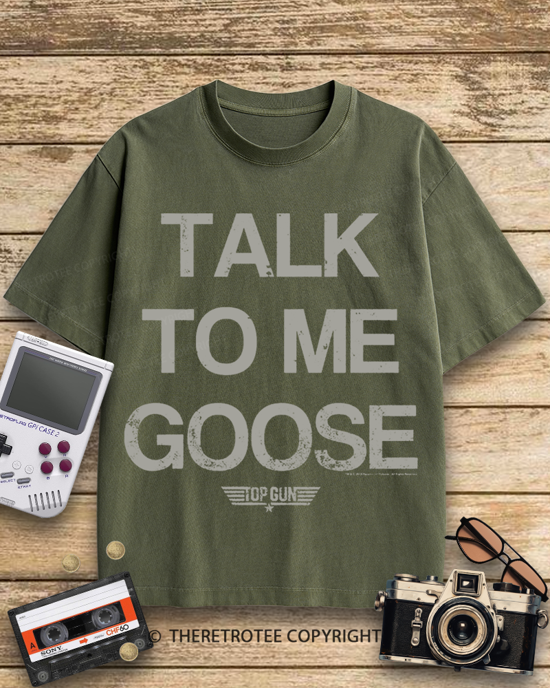TheRetroTee Talk To Me Goose 1980s Cotton T-Shirt
