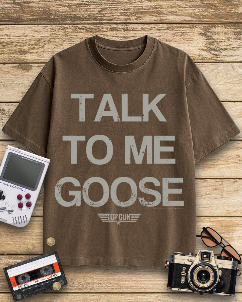 TheRetroTee Talk To Me Goose 1980s Cotton T-Shirt
