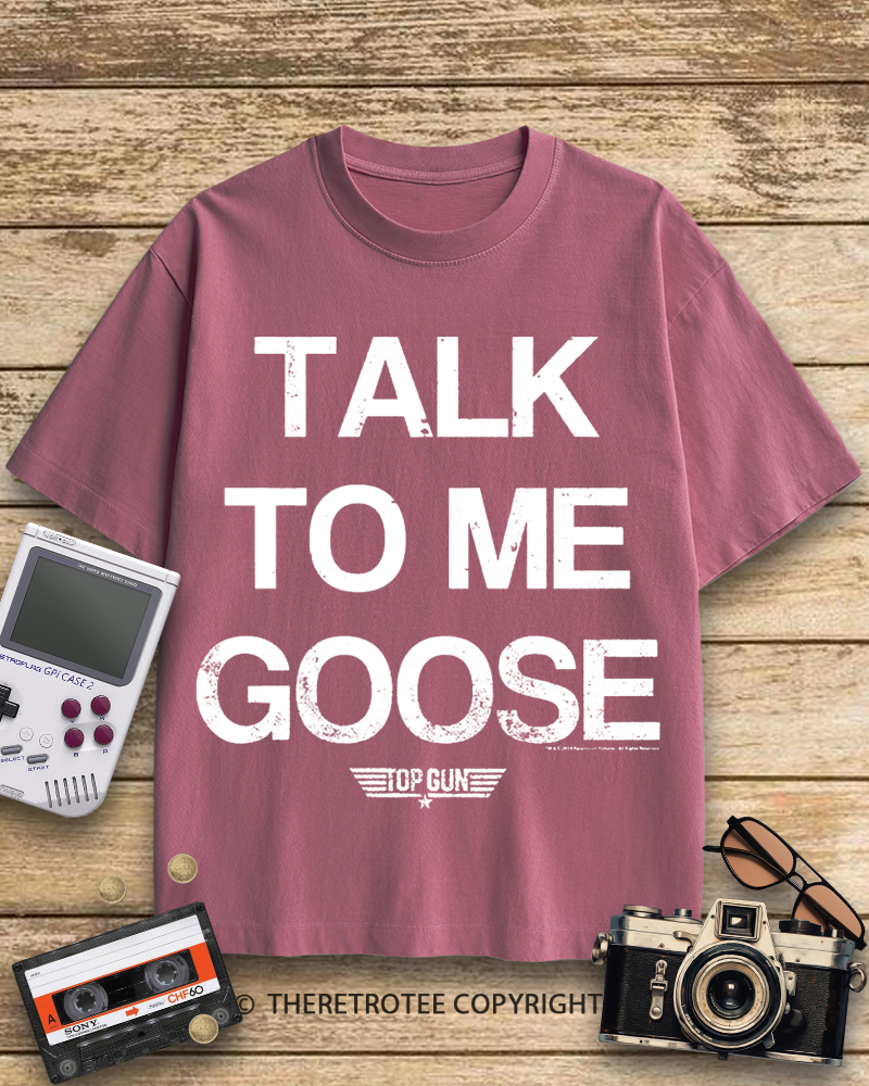 TheRetroTee Talk To Me Goose 1980s Cotton T-Shirt