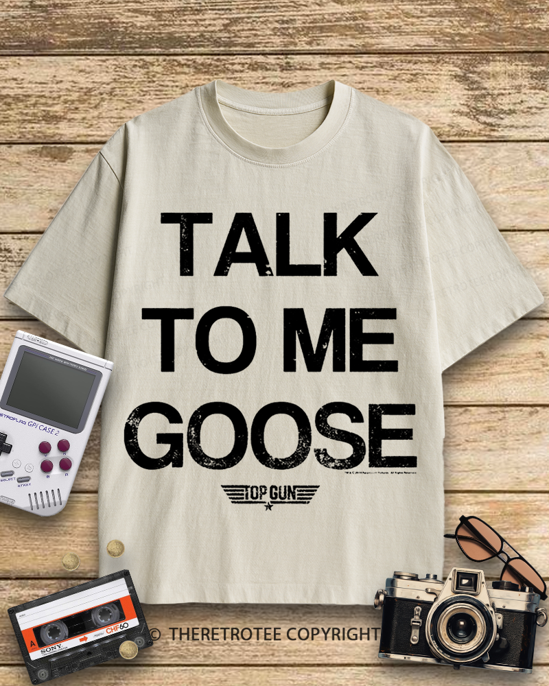 TheRetroTee Talk To Me Goose 1980s Cotton T-Shirt