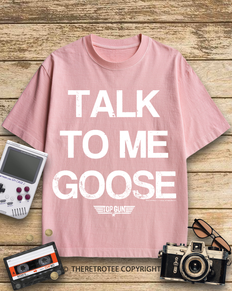 TheRetroTee Talk To Me Goose 1980s Cotton T-Shirt