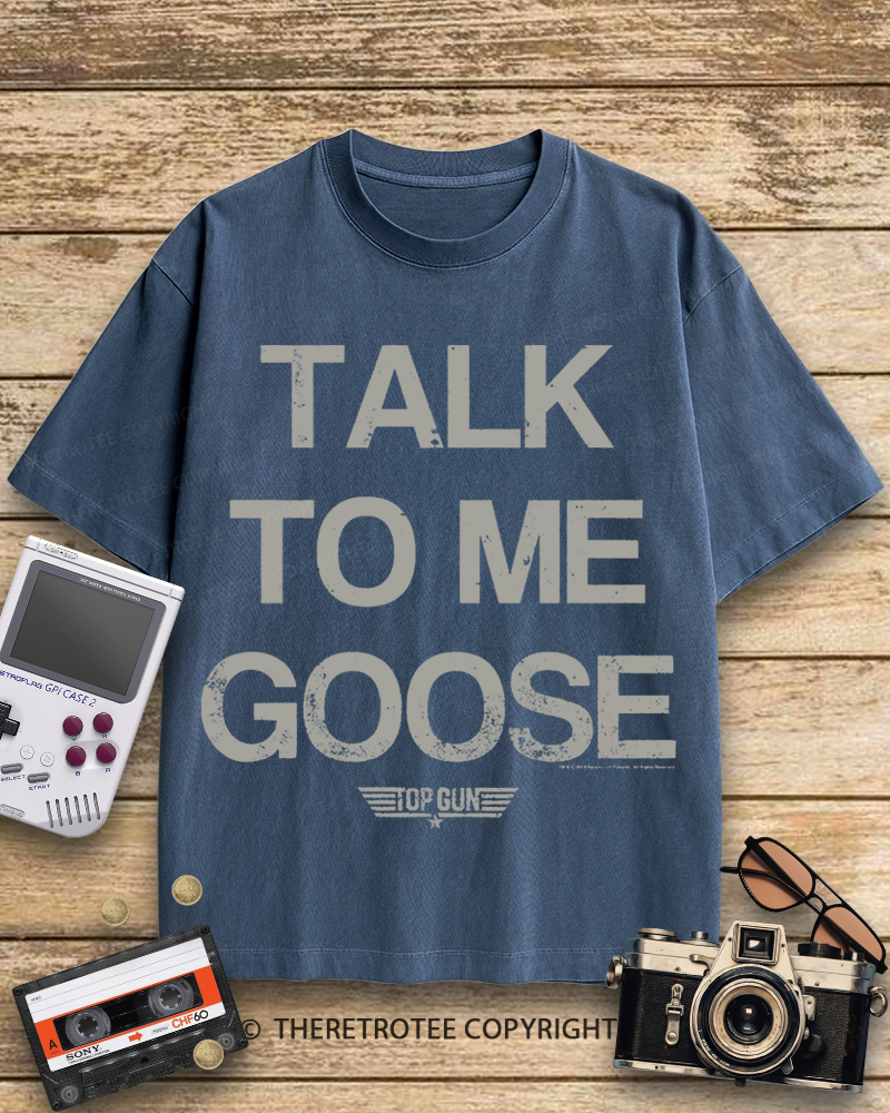 TheRetroTee Talk To Me Goose 1980s Cotton T-Shirt