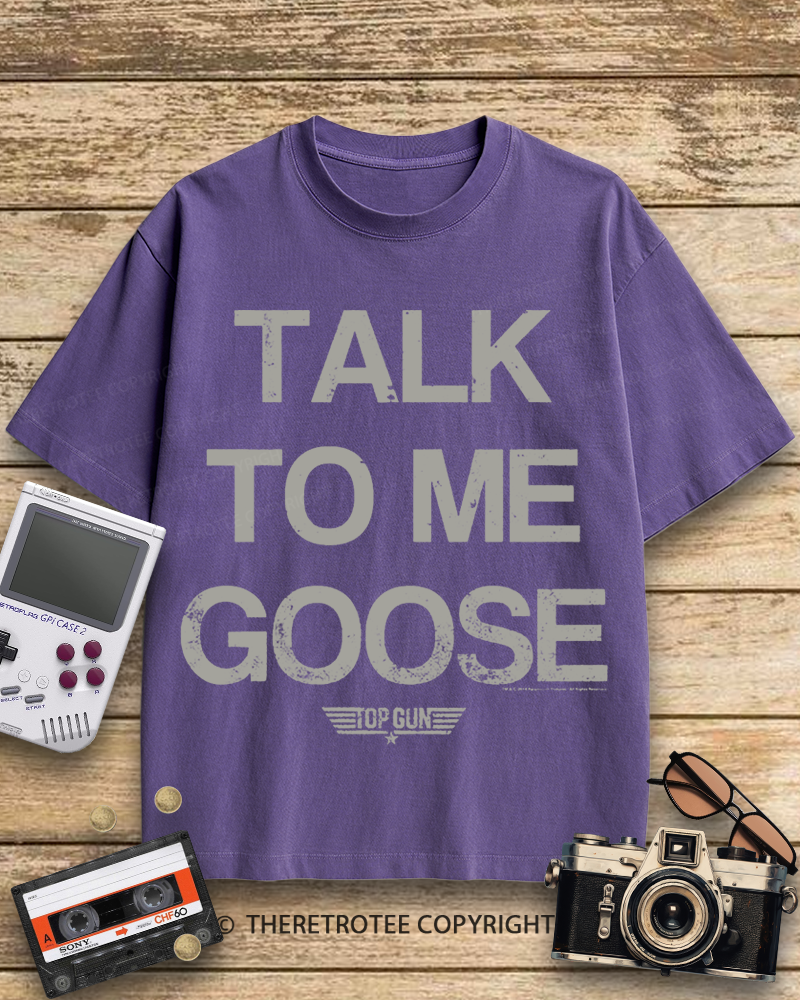 TheRetroTee Talk To Me Goose 1980s Cotton T-Shirt