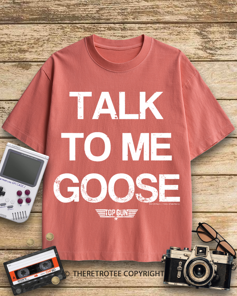 TheRetroTee Talk To Me Goose 1980s Cotton T-Shirt