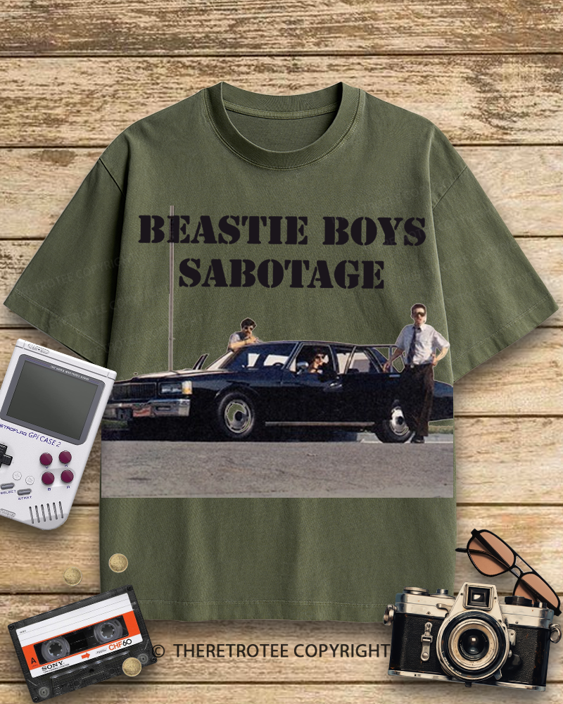 TheRetroTee Sabotage Beastie Boys 1990s Cotton T-Shirt