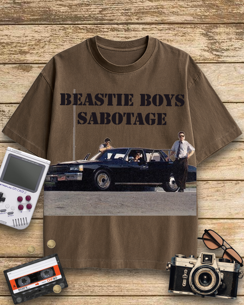 TheRetroTee Sabotage Beastie Boys 1990s Cotton T-Shirt