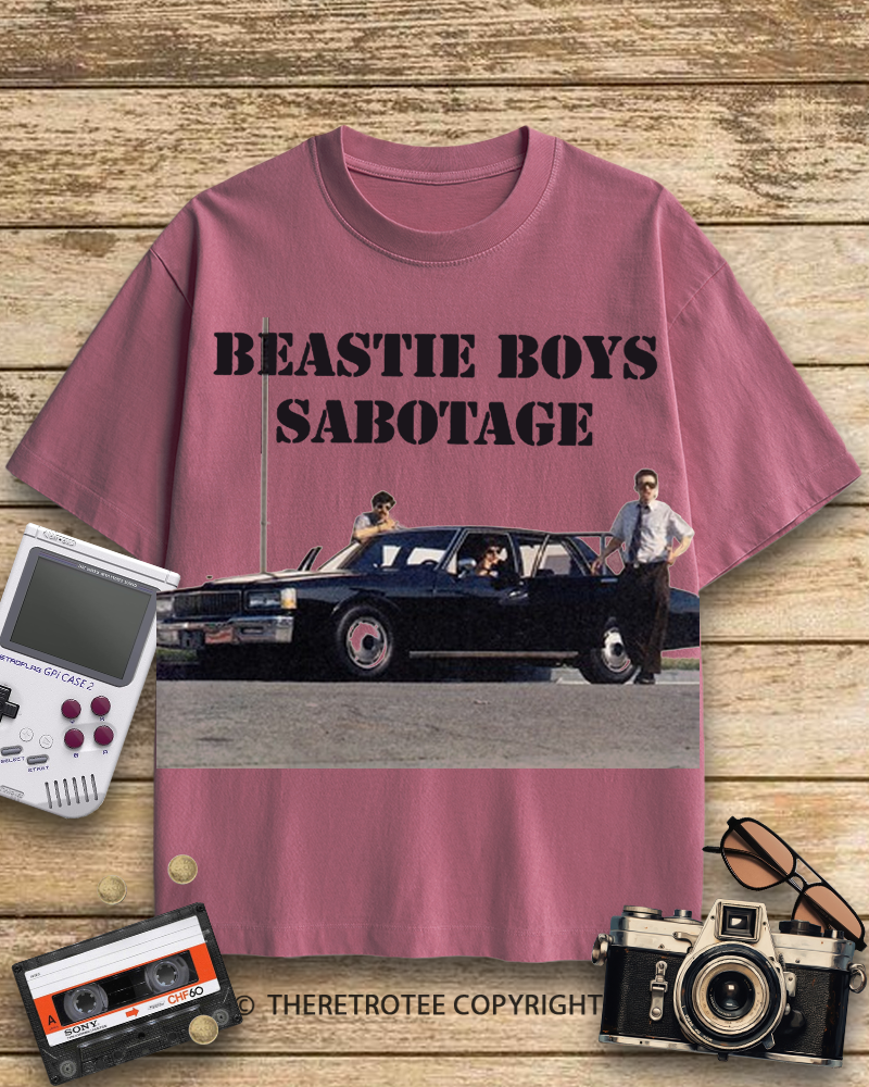TheRetroTee Sabotage Beastie Boys 1990s Cotton T-Shirt
