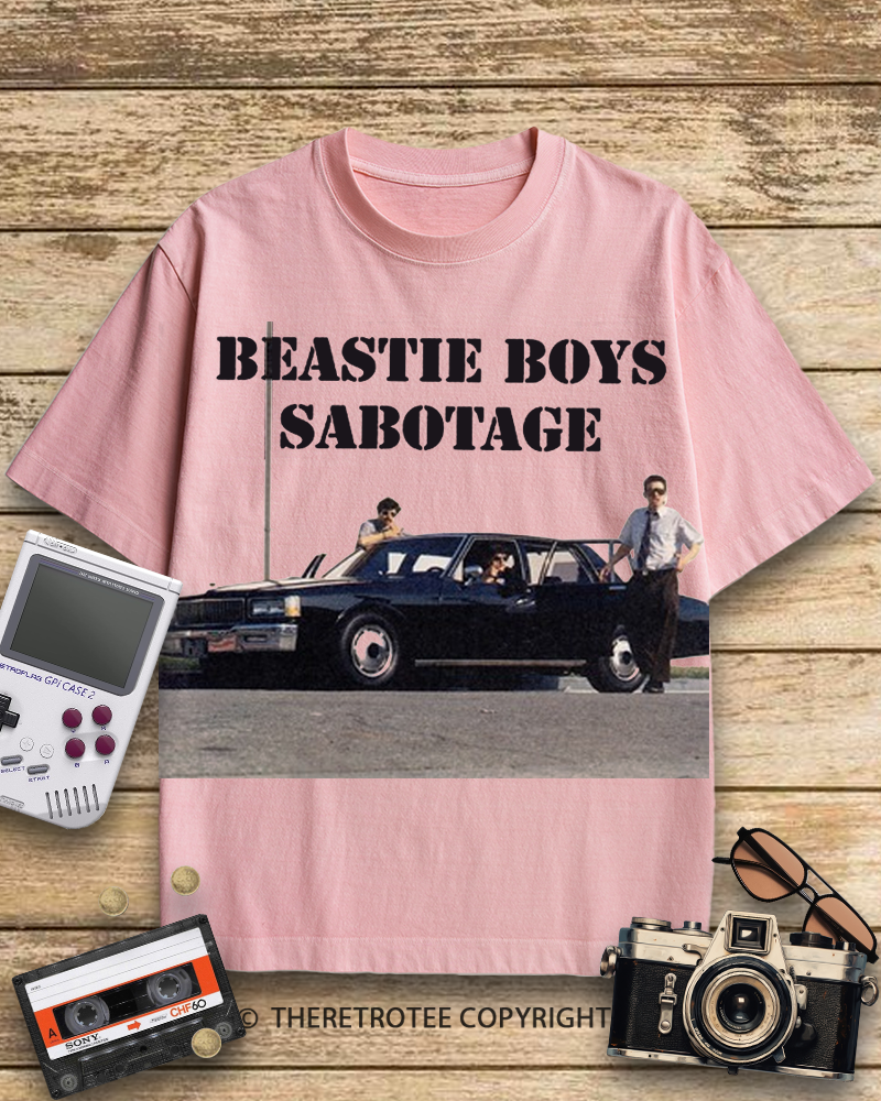 TheRetroTee Sabotage Beastie Boys 1990s Cotton T-Shirt