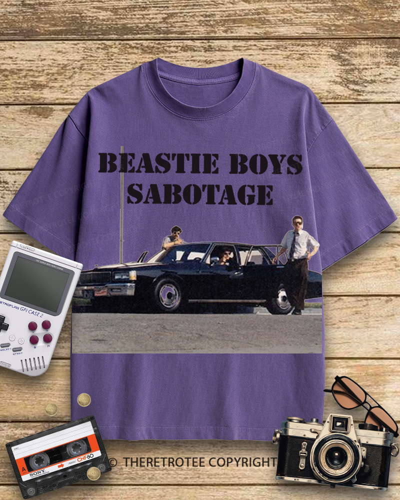 TheRetroTee Sabotage Beastie Boys 1990s Cotton T-Shirt
