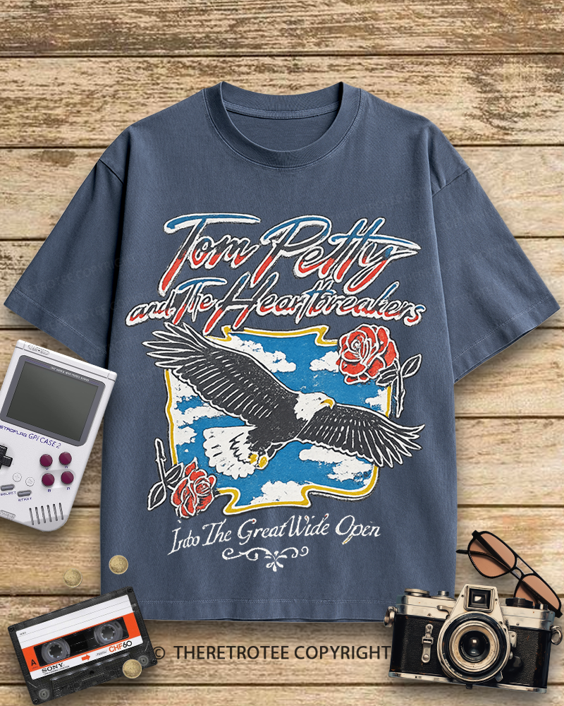 TheRetroTee Tom Petty Eagle 1970s Cotton T-Shirt