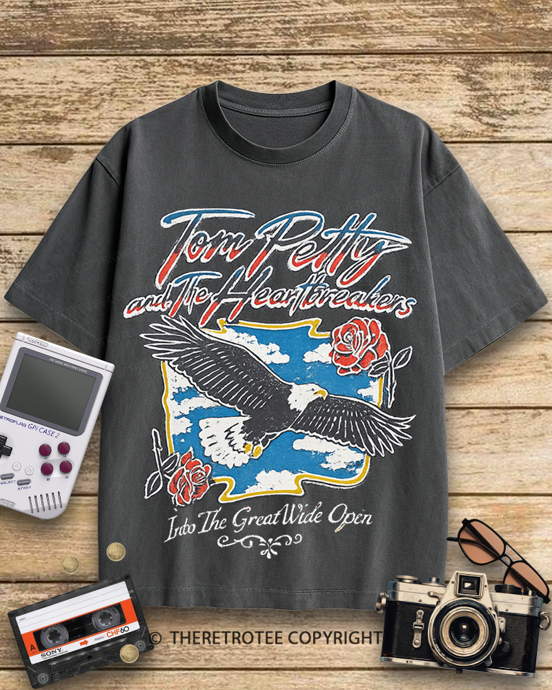 TheRetroTee Tom Petty Eagle 1970s Cotton T-Shirt